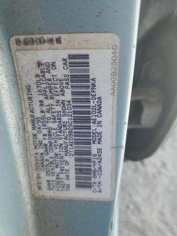 Photo 11 VIN: 2T1AE09B2SC121034 - TOYOTA COROLLA 