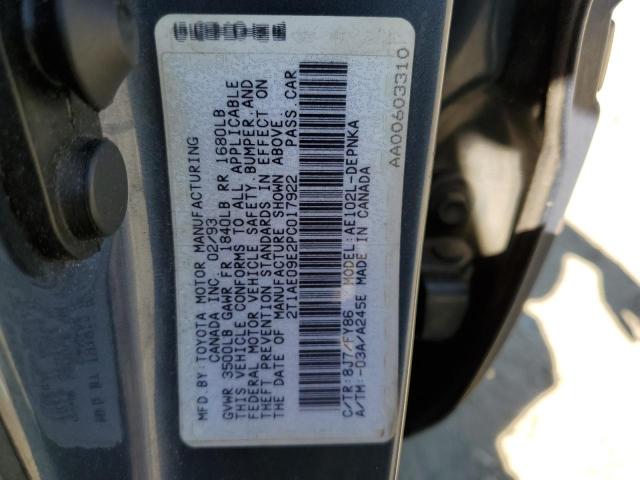 Photo 11 VIN: 2T1AE09E2PC017922 - TOYOTA COROLLA LE 