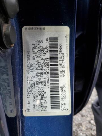 Photo 11 VIN: 2T1BA02E0TC135343 - TOYOTA COROLLA 