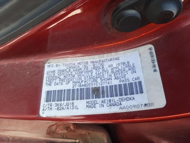 Photo 11 VIN: 2T1BA02E5TC127741 - TOYOTA COROLLA 