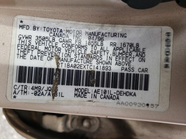 Photo 12 VIN: 2T1BA02EXTC141893 - TOYOTA COROLLA 