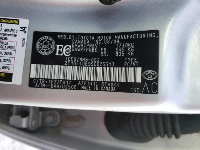 Photo 11 VIN: 2T1BE40E99C025513 - TOYOTA COROLLA 