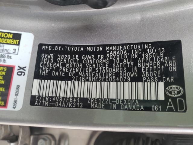 Photo 9 VIN: 2T1BPRHE2EC054079 - TOYOTA COROLLA EC 