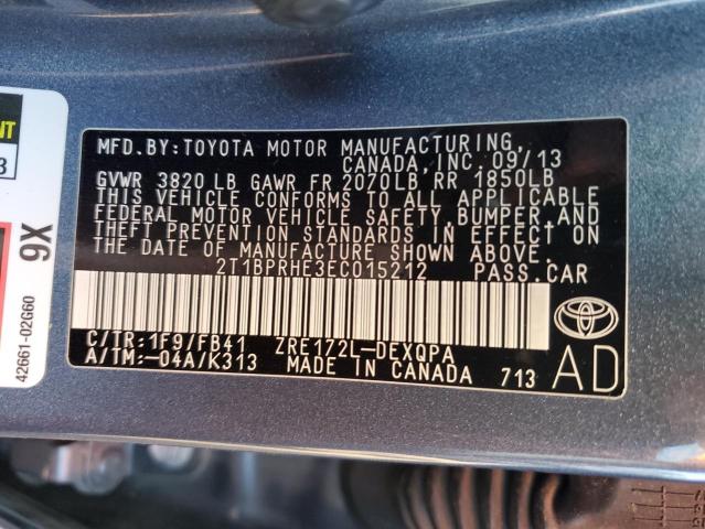 Photo 9 VIN: 2T1BPRHE3EC015212 - TOYOTA COROLLA EC 