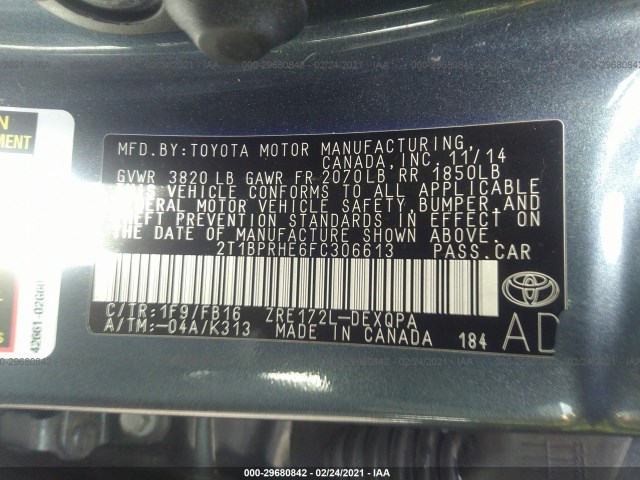 Photo 8 VIN: 2T1BPRHE6FC306613 - TOYOTA COROLLA 