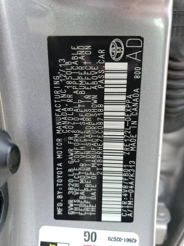 Photo 11 VIN: 2T1BPRHE7EC087188 - TOYOTA COROLLA EC 