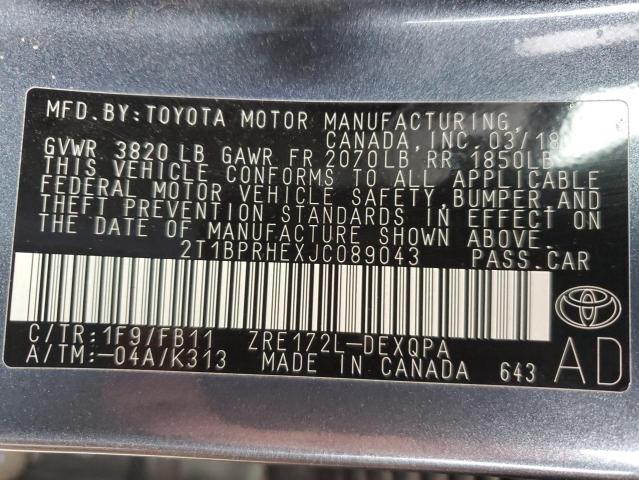 Photo 11 VIN: 2T1BPRHEXJC089043 - TOYOTA COROLLA 