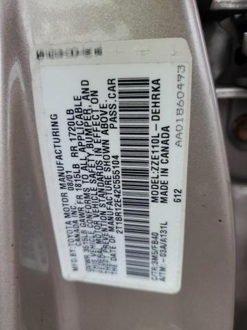 Photo 11 VIN: 2T1BR12E42C555104 - TOYOTA COROLLA CE 