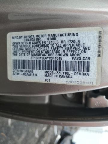 Photo 11 VIN: 2T1BR12E6YC341045 - TOYOTA COROLLA 