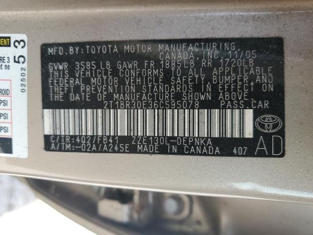 Photo 11 VIN: 2T1BR30E36C595078 - TOYOTA COROLLA 