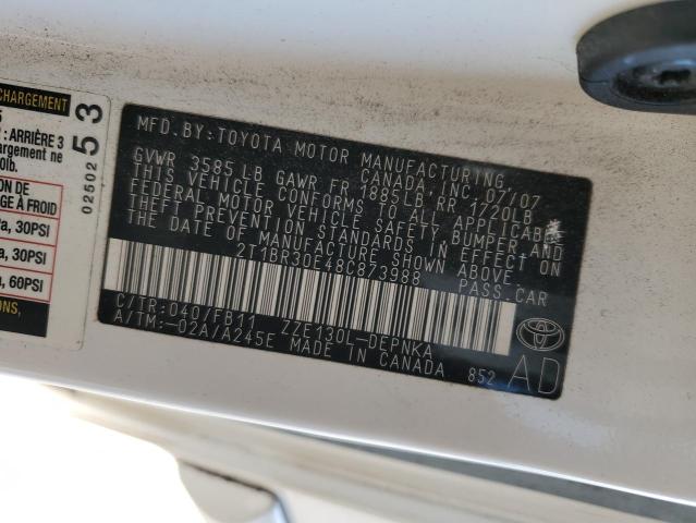 Photo 11 VIN: 2T1BR30E48C873988 - TOYOTA COROLLA 