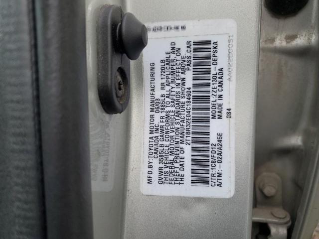 Photo 11 VIN: 2T1BR32E04C184604 - TOYOTA COROLLA CE 