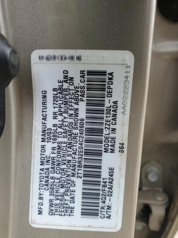 Photo 11 VIN: 2T1BR32E04C240606 - TOYOTA COROLLA 