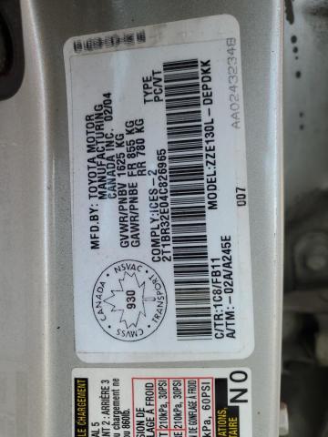 Photo 11 VIN: 2T1BR32E04C826965 - TOYOTA COROLLA CE 