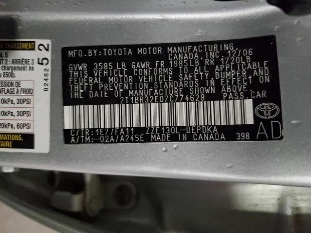 Photo 11 VIN: 2T1BR32E07C774628 - TOYOTA COROLLA 