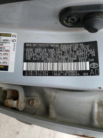 Photo 11 VIN: 2T1BR32E08C881938 - TOYOTA COROLLA 