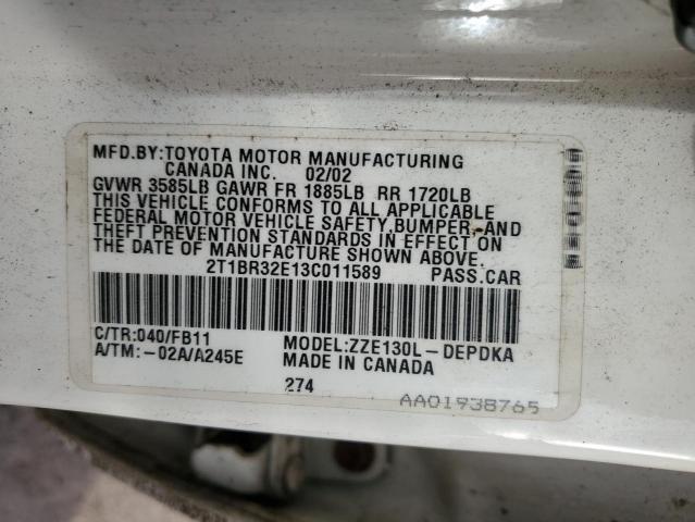 Photo 12 VIN: 2T1BR32E13C011589 - TOYOTA COROLLA 