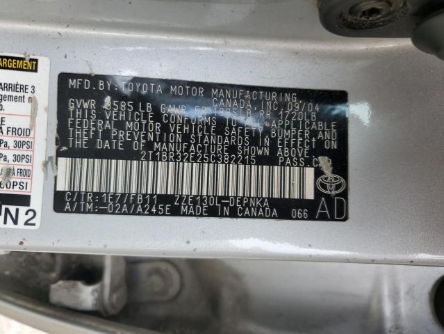 Photo 11 VIN: 2T1BR32E25C382215 - TOYOTA COROLLA CE 