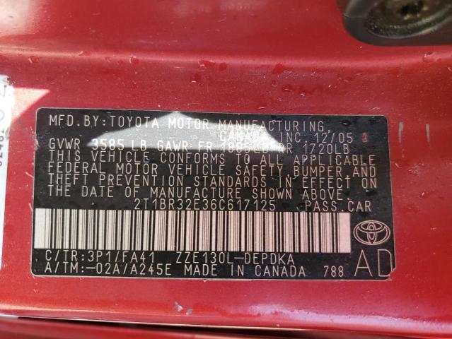 Photo 11 VIN: 2T1BR32E36C617125 - TOYOTA COROLLA 