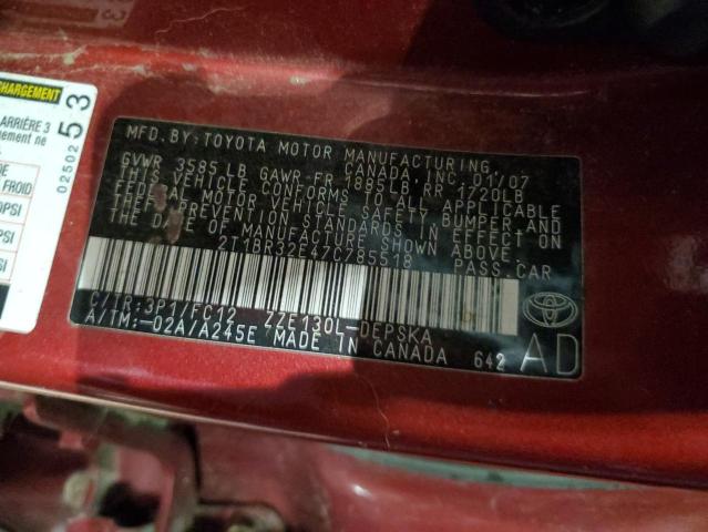 Photo 11 VIN: 2T1BR32E47C785518 - TOYOTA COROLLA 