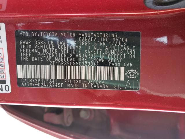 Photo 9 VIN: 2T1BR32E55C329847 - TOYOTA COROLLA CE 