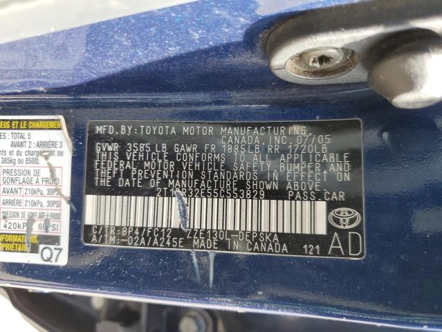 Photo 11 VIN: 2T1BR32E55C553829 - TOYOTA COROLLA CE 