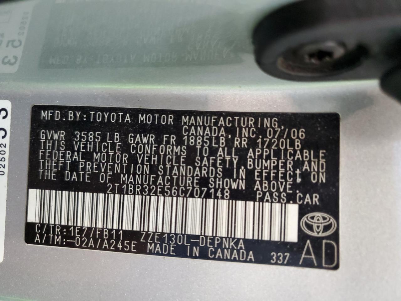 Photo 11 VIN: 2T1BR32E56C707148 - TOYOTA COROLLA 