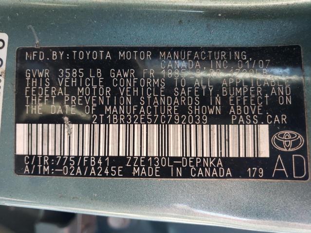 Photo 11 VIN: 2T1BR32E57C792039 - TOYOTA COROLLA 