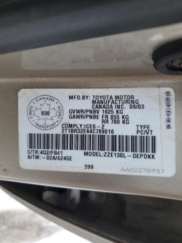 Photo 11 VIN: 2T1BR32E64C789016 - TOYOTA COROLLA CE 