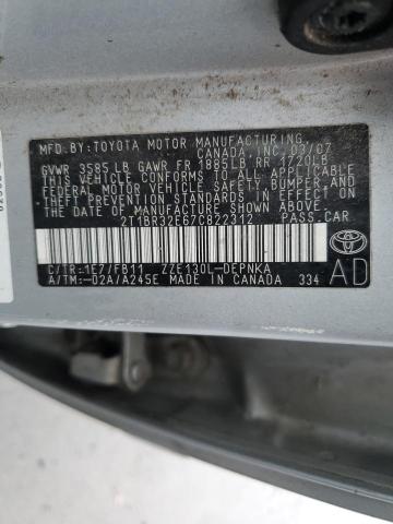 Photo 11 VIN: 2T1BR32E67C822312 - TOYOTA COROLLA 