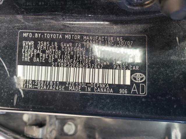 Photo 11 VIN: 2T1BR32E68C917647 - TOYOTA COROLLA 