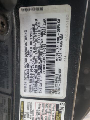 Photo 12 VIN: 2T1BR32E84C314578 - TOYOTA COROLLA 