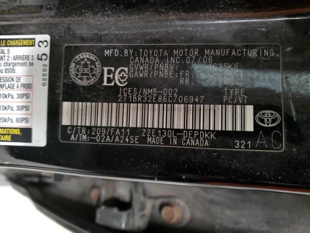 Photo 11 VIN: 2T1BR32E86C706947 - TOYOTA COROLLA 