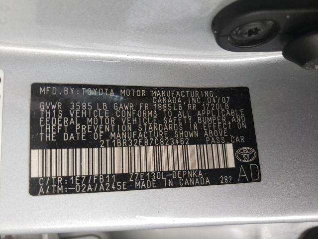 Photo 11 VIN: 2T1BR32E87C823462 - TOYOTA COROLLA 