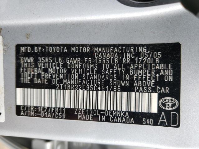 Photo 11 VIN: 2T1BR32E95C491786 - TOYOTA COROLLA CE 