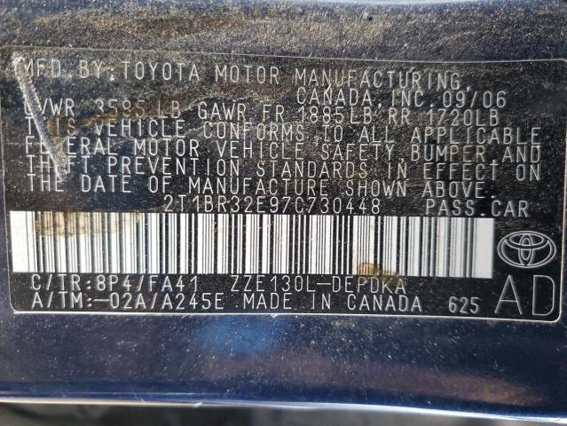 Photo 11 VIN: 2T1BR32E97C730448 - TOYOTA COROLLA CE 