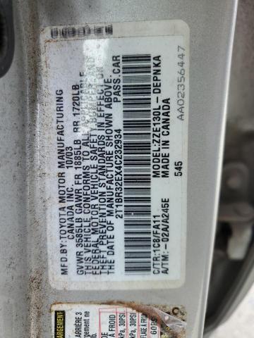 Photo 11 VIN: 2T1BR32EX4C232934 - TOYOTA COROLLA CE 