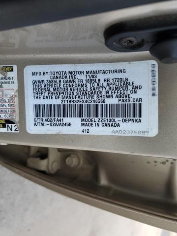 Photo 11 VIN: 2T1BR32EX4C246560 - TOYOTA COROLLA CE 