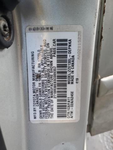 Photo 11 VIN: 2T1BR38E83C089357 - TOYOTA COROLLA 