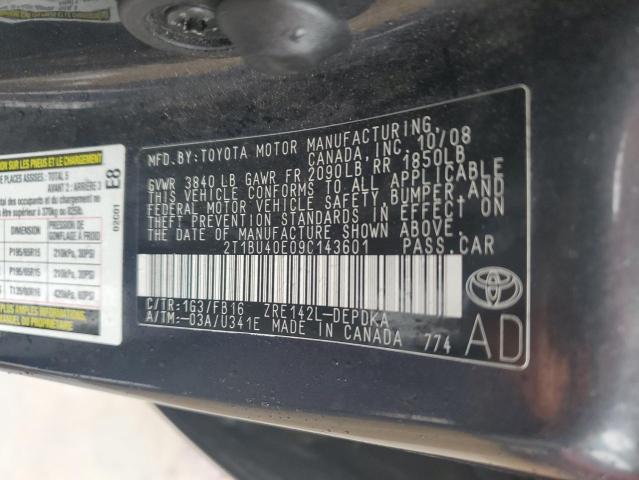 Photo 11 VIN: 2T1BU40E09C143601 - TOYOTA COROLLA 