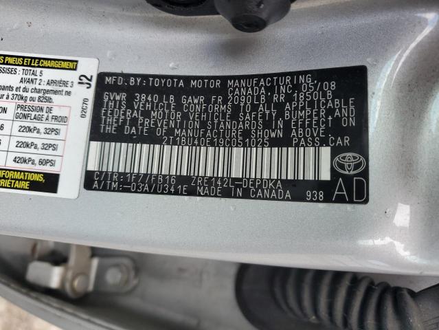 Photo 11 VIN: 2T1BU40E19C051025 - TOYOTA COROLLA 