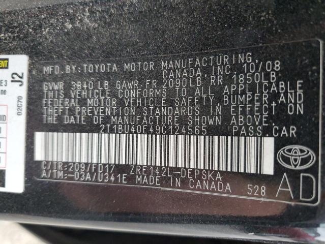 Photo 11 VIN: 2T1BU40E49C124565 - TOYOTA COROLLA BA 