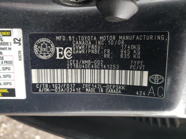 Photo 11 VIN: 2T1BU40E49C141253 - TOYOTA COROLLA 