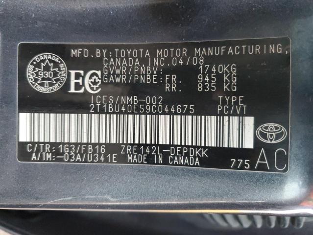 Photo 12 VIN: 2T1BU40E59C044675 - TOYOTA COROLLA BA 