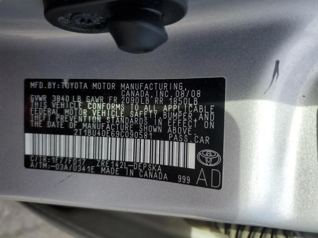 Photo 11 VIN: 2T1BU40E69C090581 - TOYOTA COROLLA BA 