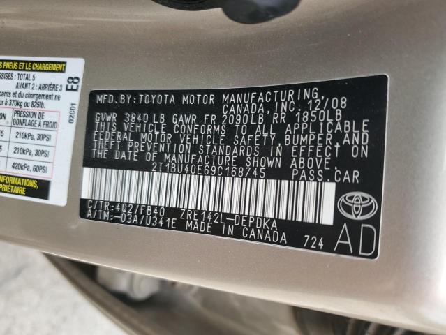 Photo 11 VIN: 2T1BU40E69C168745 - TOYOTA COROLLA 