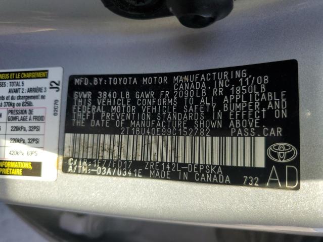 Photo 11 VIN: 2T1BU40E99C152782 - TOYOTA COROLLA BA 