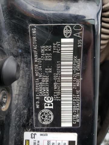 Photo 9 VIN: 2T1BU4EE0AC207651 - TOYOTA COROLLA BA 