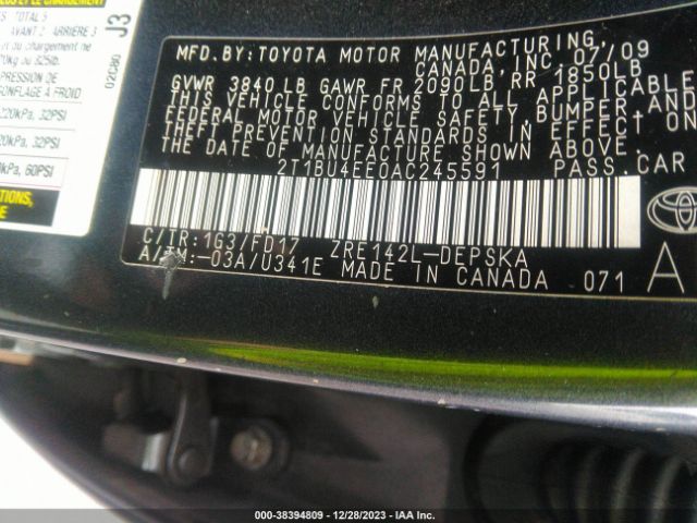 Photo 8 VIN: 2T1BU4EE0AC245591 - TOYOTA COROLLA 