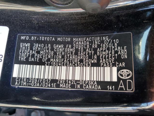 Photo 11 VIN: 2T1BU4EE0AC450263 - TOYOTA COROLLA BA 